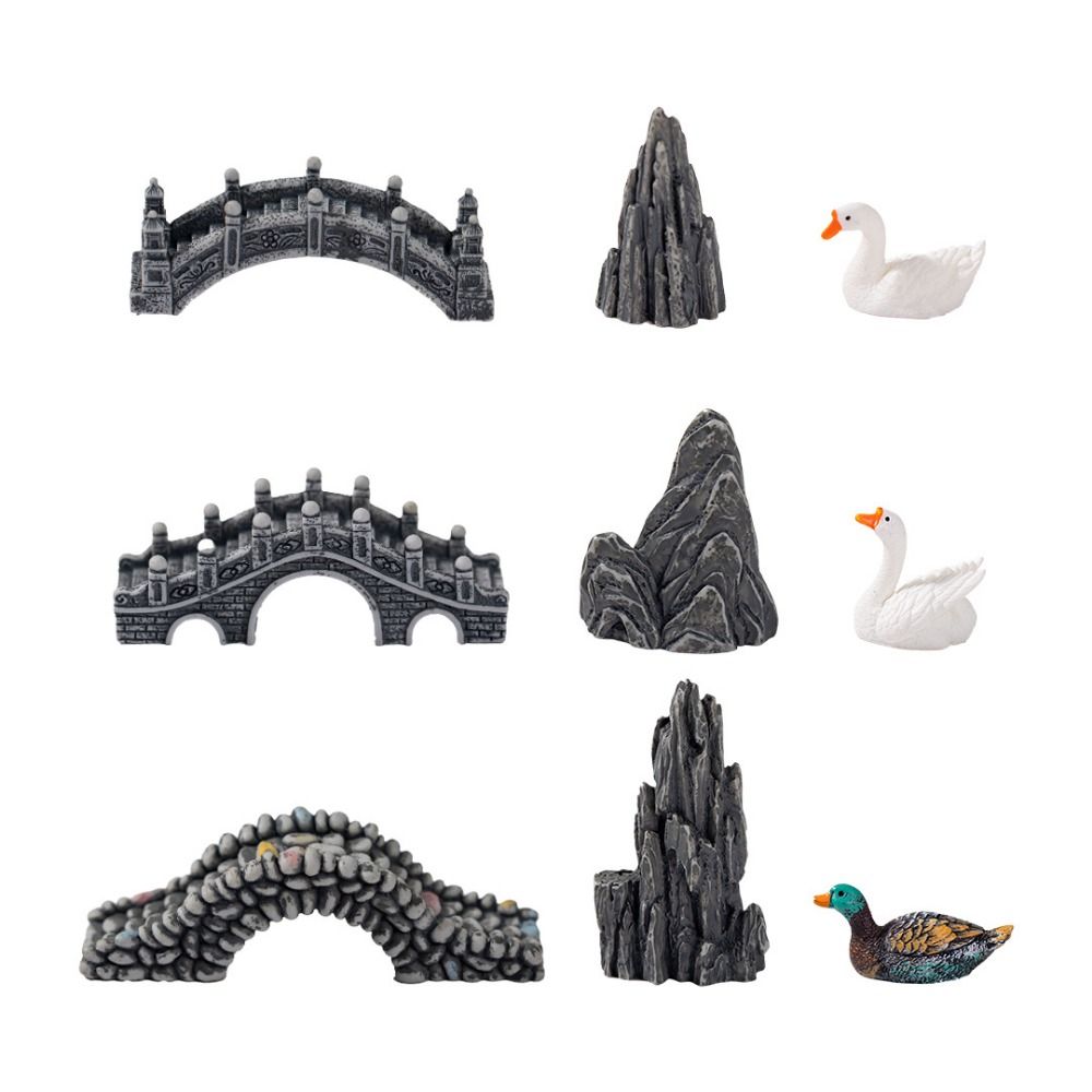 Aquarium Sand White - Creative Decorative Rockery Pavilion Bridge Simulation