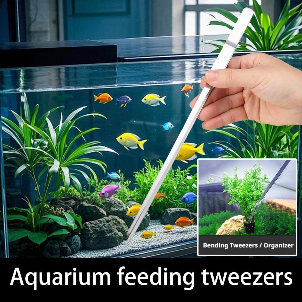 Planted Clip Tweezers - 27cm Stainless Steel Aquarium Tweezers Pliers