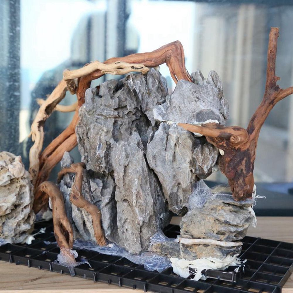 Wood N1N Reptile Tank Backgrou - Aquarium Planted Background ulasan dan harga