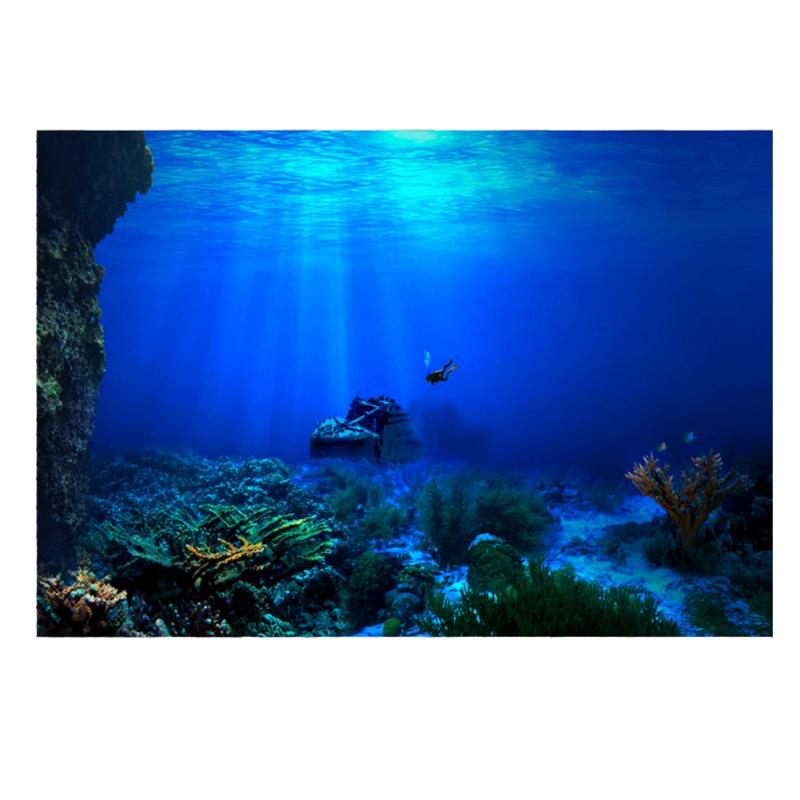 1Pcs Fish Tank Background Deco - Aquarium Planted Background ulasan dan harga