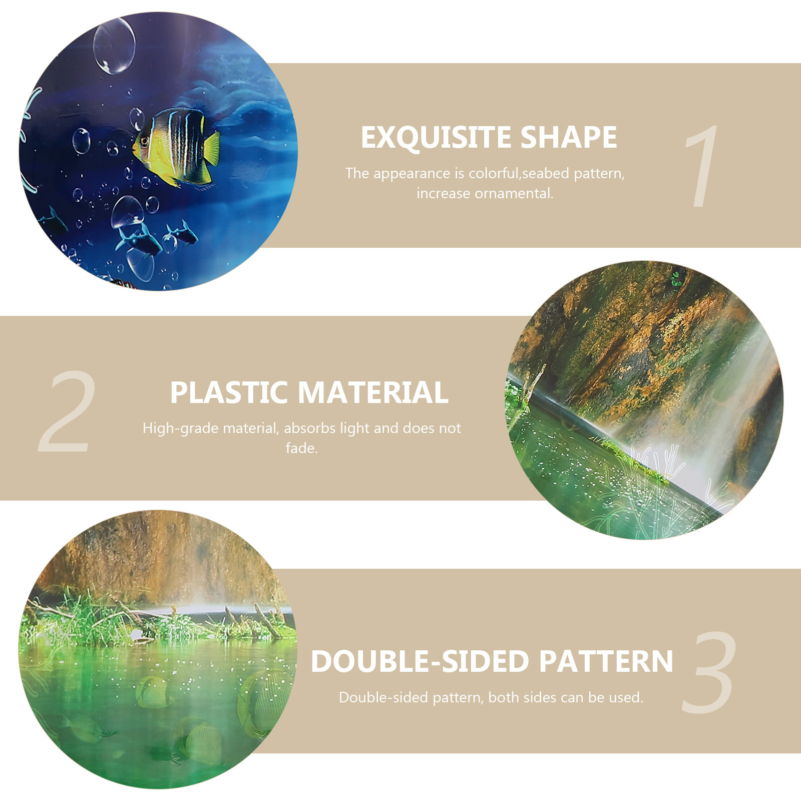 Fish Tank Background Sticker 3 - Aquarium Planted Background ulasan dan harga