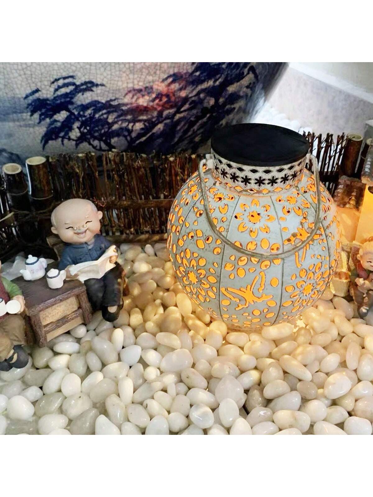 River Rocks Decorative Ornamen - Aquarium Sand White ulasan dan harga
