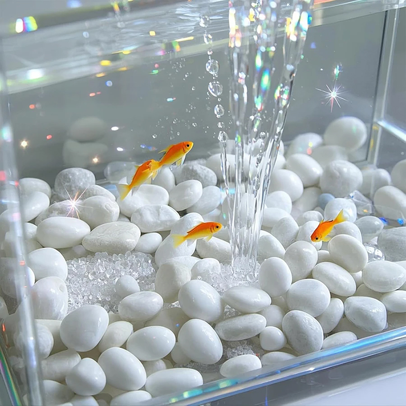 Natural White Polished River R - Aquarium Sand White ulasan dan harga