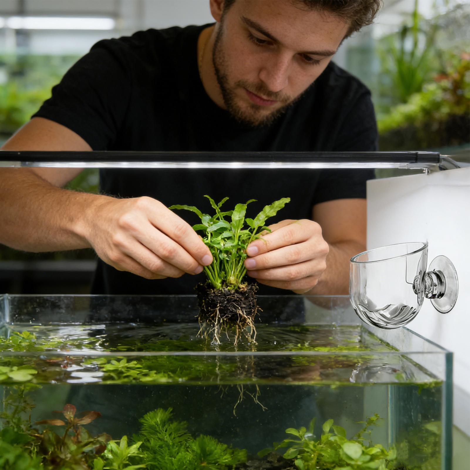 Acrylic Aquarium Plant Holder  - Aquarium Planted Background ulasan dan harga
