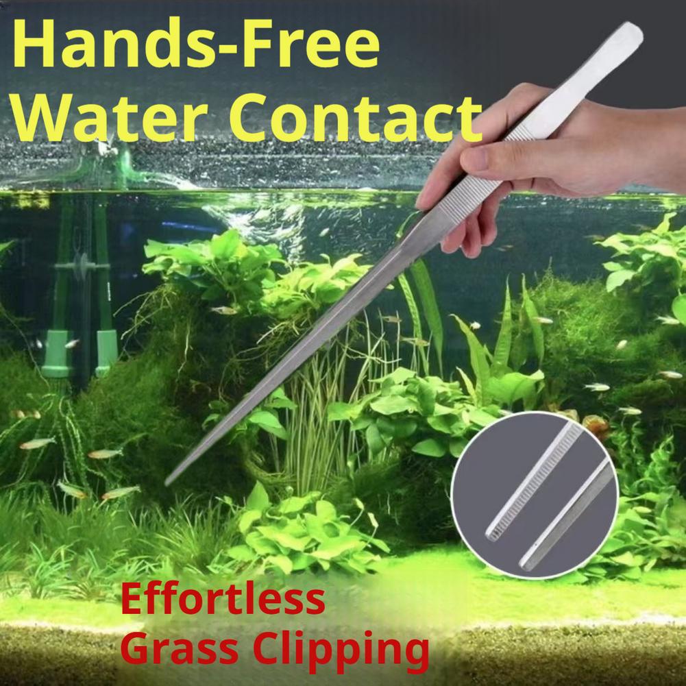 27cm Stainless Steel Aquarium  - Planted Clip Tweezers ulasan dan harga
