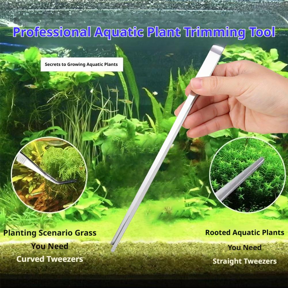 27cm Stainless Steel Aquarium  - Planted Clip Tweezers ulasan dan harga