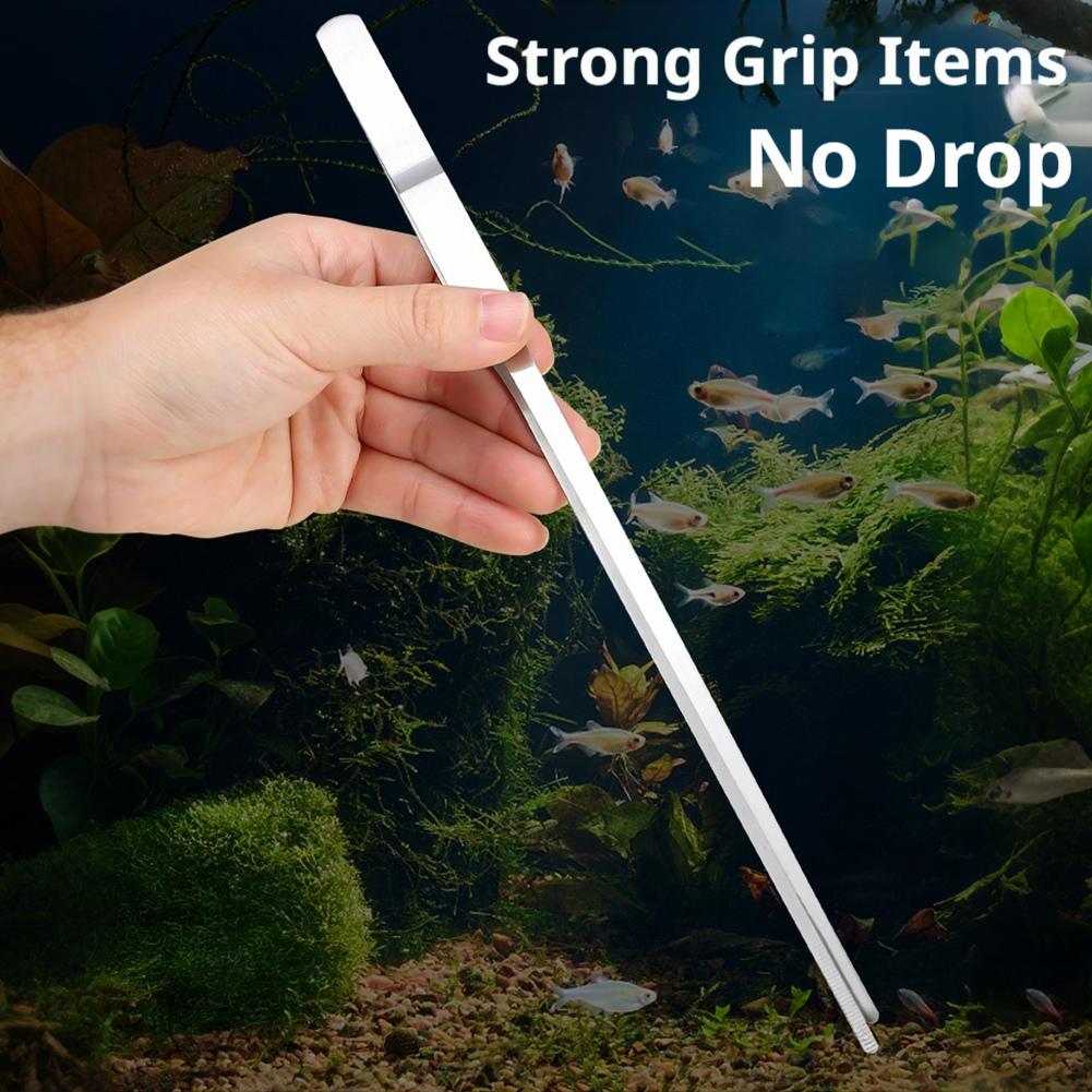 27cm Stainless Steel Aquarium  - Planted Clip Tweezers ulasan dan harga