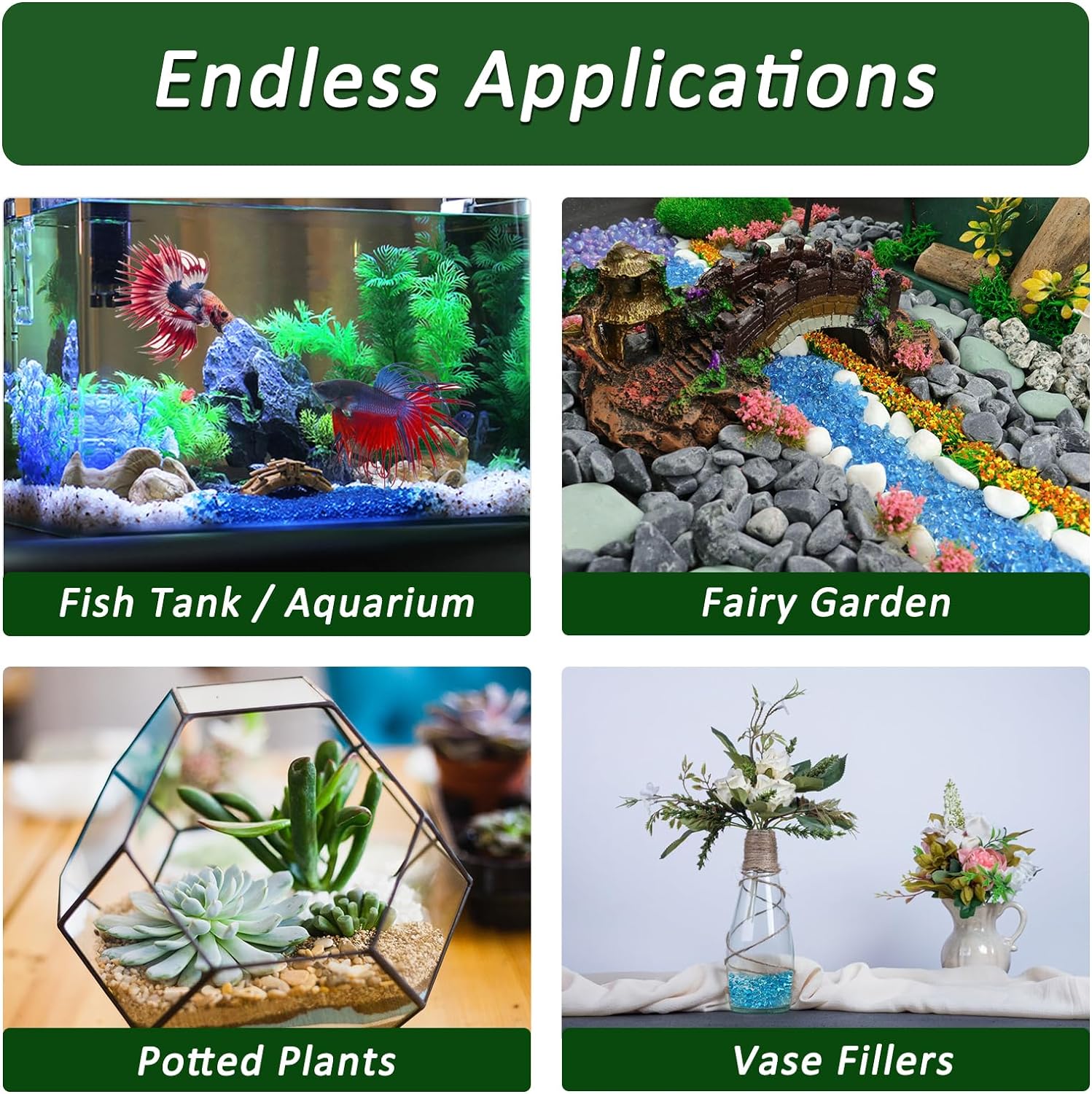 500g Aquarium Decoration Stone - Aquarium Sand White ulasan dan harga
